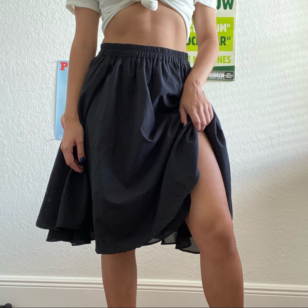 Vintage black mid length skirt